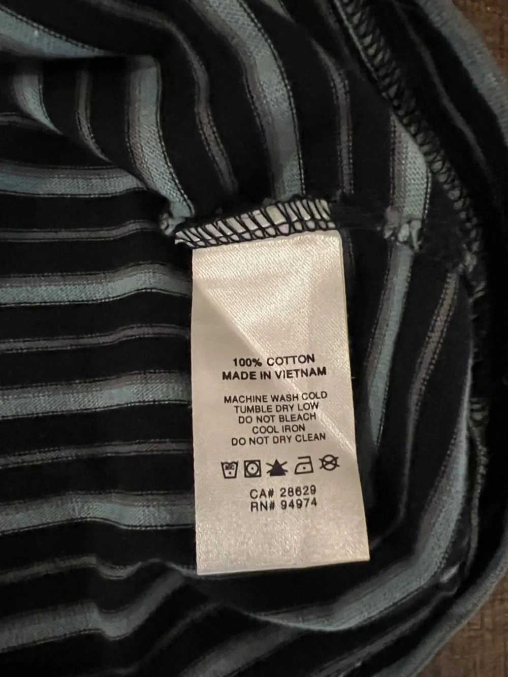 Stussy Black & White Striped Pocket Tee - Picture 5 of 6